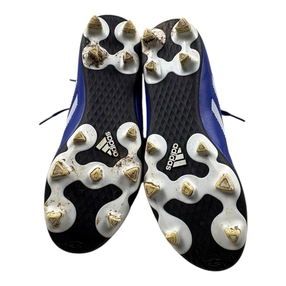 Adidas Youth Soccer Cleats Blue White Size 5 Firm Ground - Picture 4 of 8